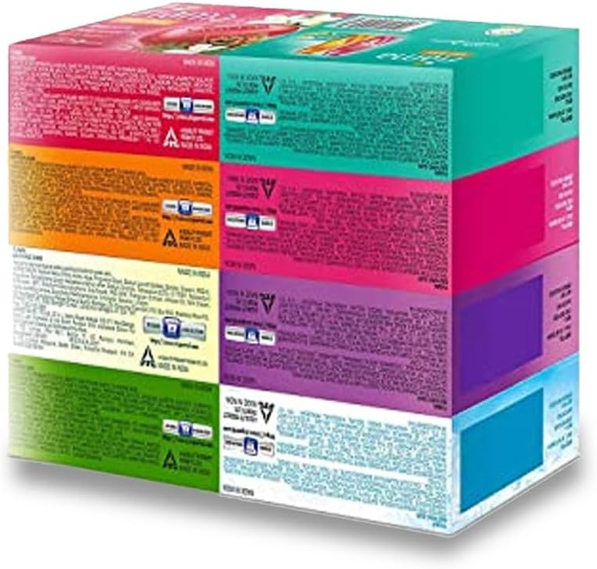 Fiama Gel Bathing Bar Mega Celebration Pack, with 8 Unique Gel Bars & Skin Conditioners for Moisturized Skin, 125G Soap (Pack of 8)