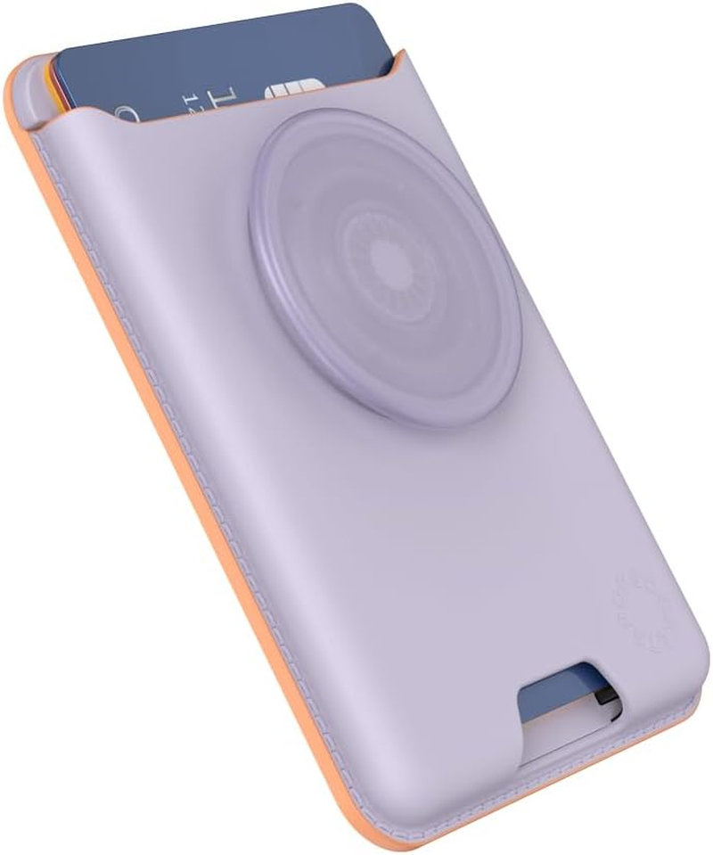 Popsockets Softgoods Phone Wallet with Expanding Grip and Adapter Ring for Magsafe, Phone Card Holder, Wireless Charging Compatible, Wallet Compatible with Magsafe&reg; - Lavender image number 6