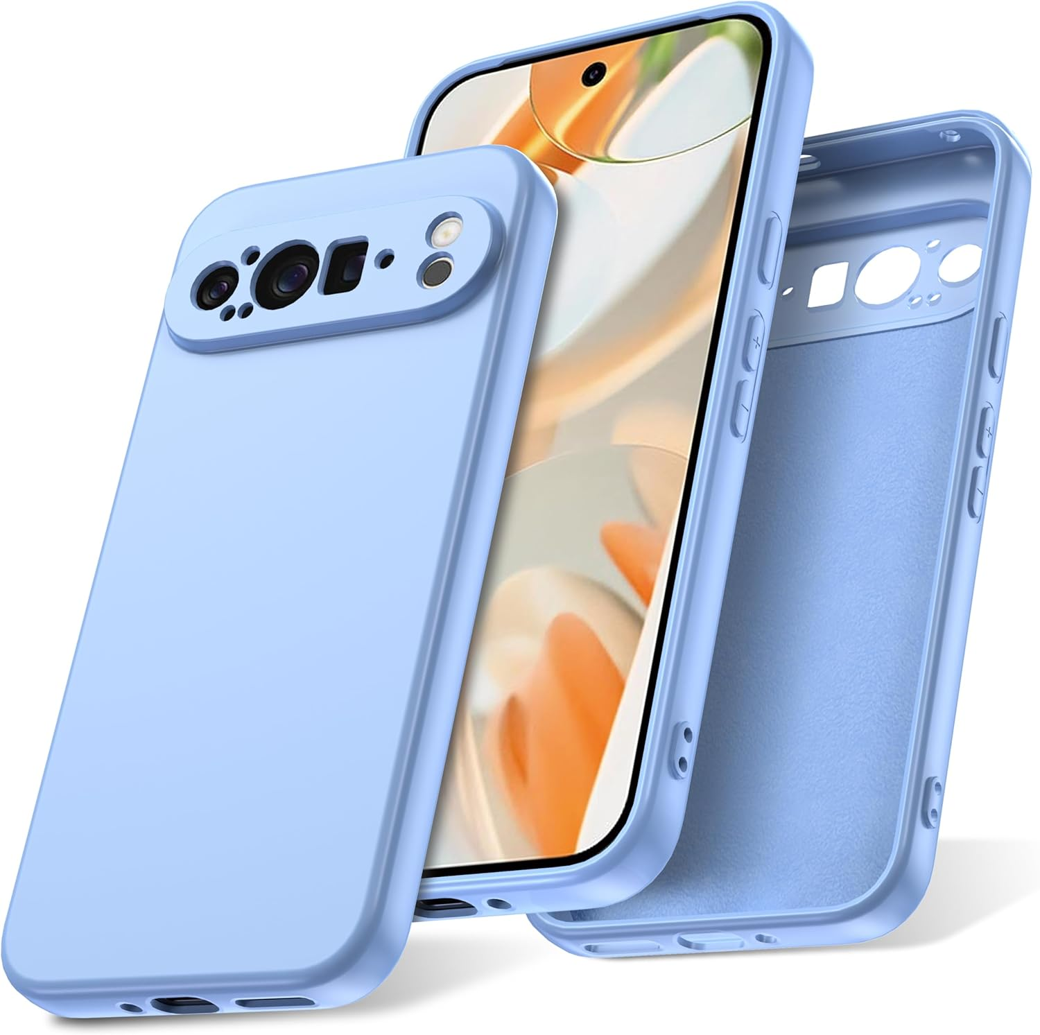 Watana Redmi Note 13 Pro 4G Case, Soft Touch Silicone Mobile Phone Case, Shockproof, Dustproof, Non-Slip Full Body Armour with Microfibre Lining for Redmi Note 13 Pro 4G, White