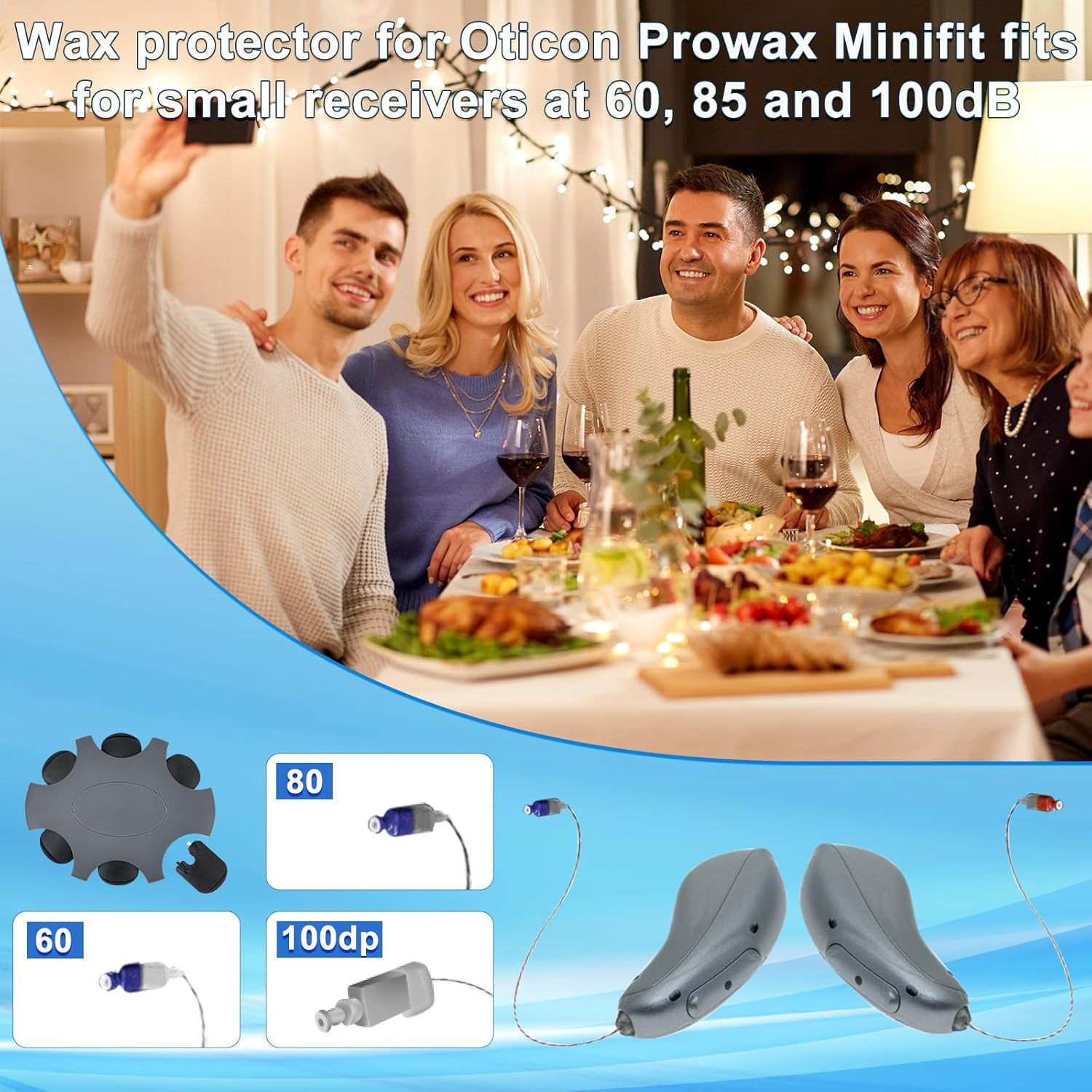 30Pcs Hearing Aid Wax Guards, ABS Shields & Cleaning Kit Wax Filters for Oticon Minifit Prowax Hearing Aids image number 6