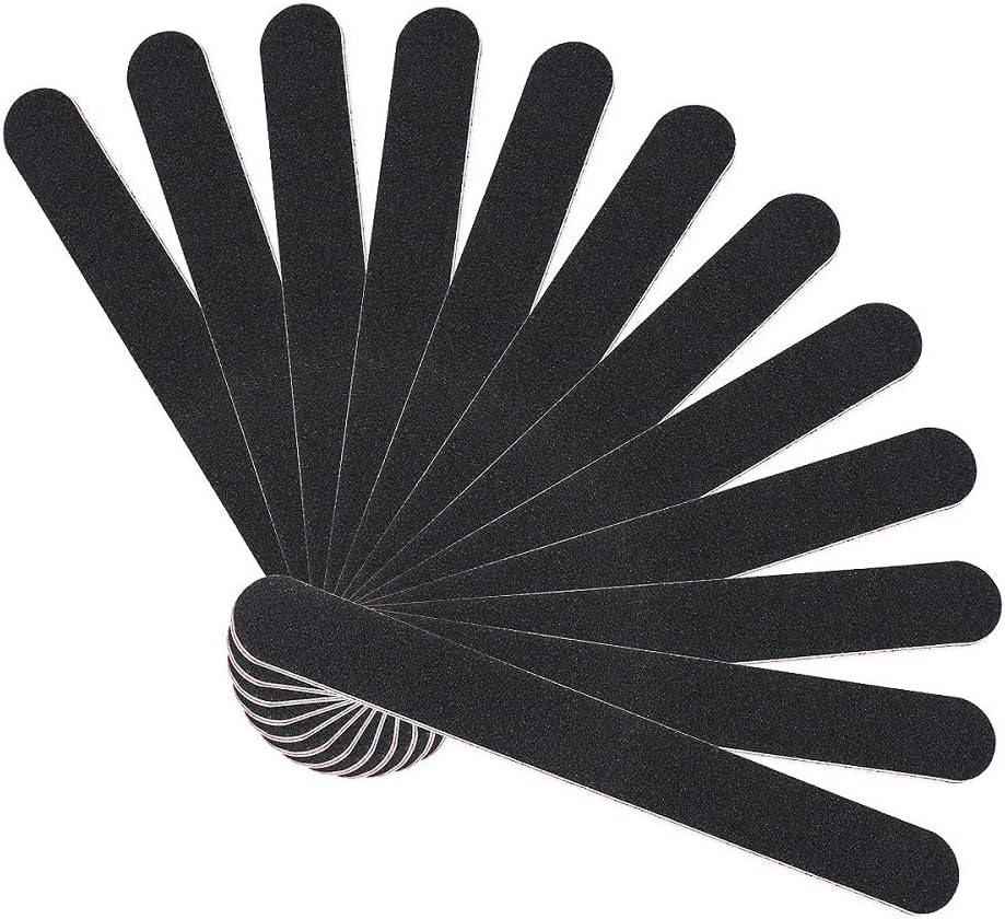 12Pcs Coarse Nail File Set Professional, Emery Boards for Nails 100/180 Grit, Heavy Duty Nail Files for Acrylic/Gel/Natural Nails, Large Nail Filer for Home and Salon Use image number 1