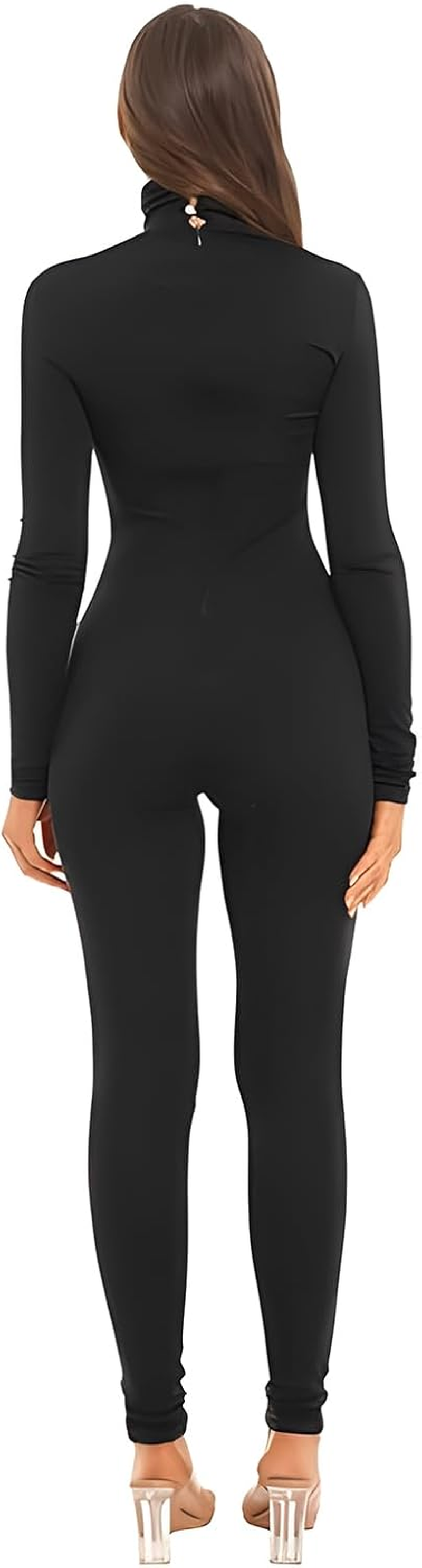 Joyesplay Catwoman Costume for Women,Black Catsuit Jumpsuit,6Pc Catwoman Halloween Costume Set with Black Mask,Headband,Bow Tie,Tail,Gloves, Anime Cosplay Accessories image number 5