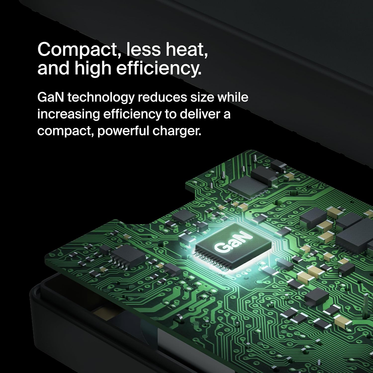 Belkin Connect 100W USB-C Core Gan Power Adapter - Fast-Charging Adapter W/Universal USB-C Compatibility, 100W Power Delivery, 2.5M Power Cable for Gaming, Macbook Pro, PC Laptops, and Chromebook image number 4