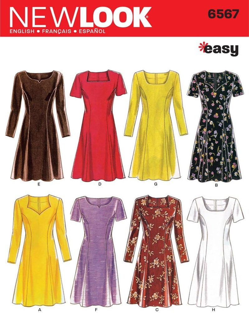 Newlook 6567 Misses' Sewing Pattern Dresses, Size 6-8-10-12-14-16 image number 3