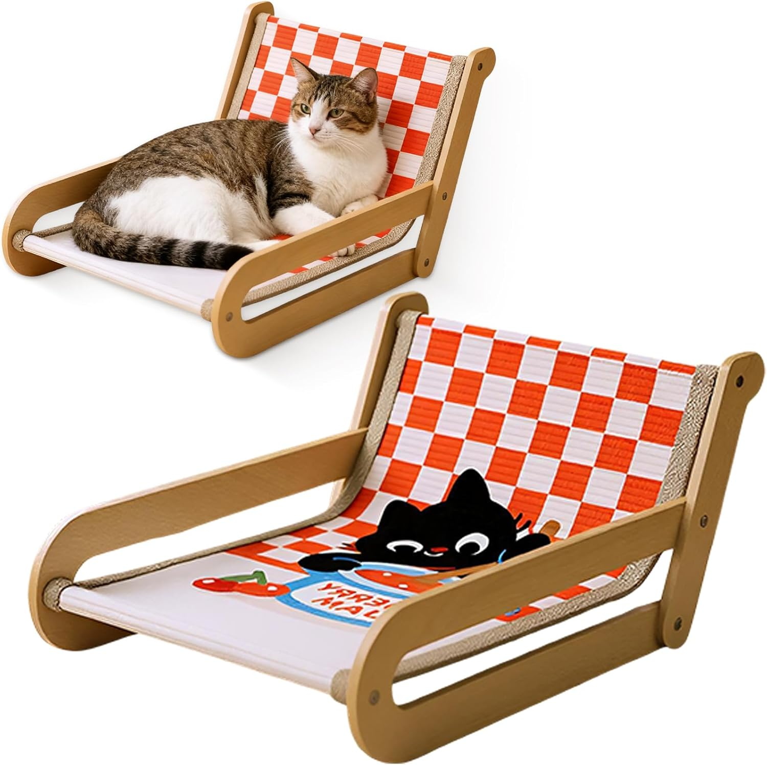 Tianher Scratching Post, Cat Scratching Board Aesthetic Cat Scratcher Sisal Durable Scratch Pad Scratch Mat Dual-Use Sisal Cats Scratcher Pet Furniture for Indoor Cats