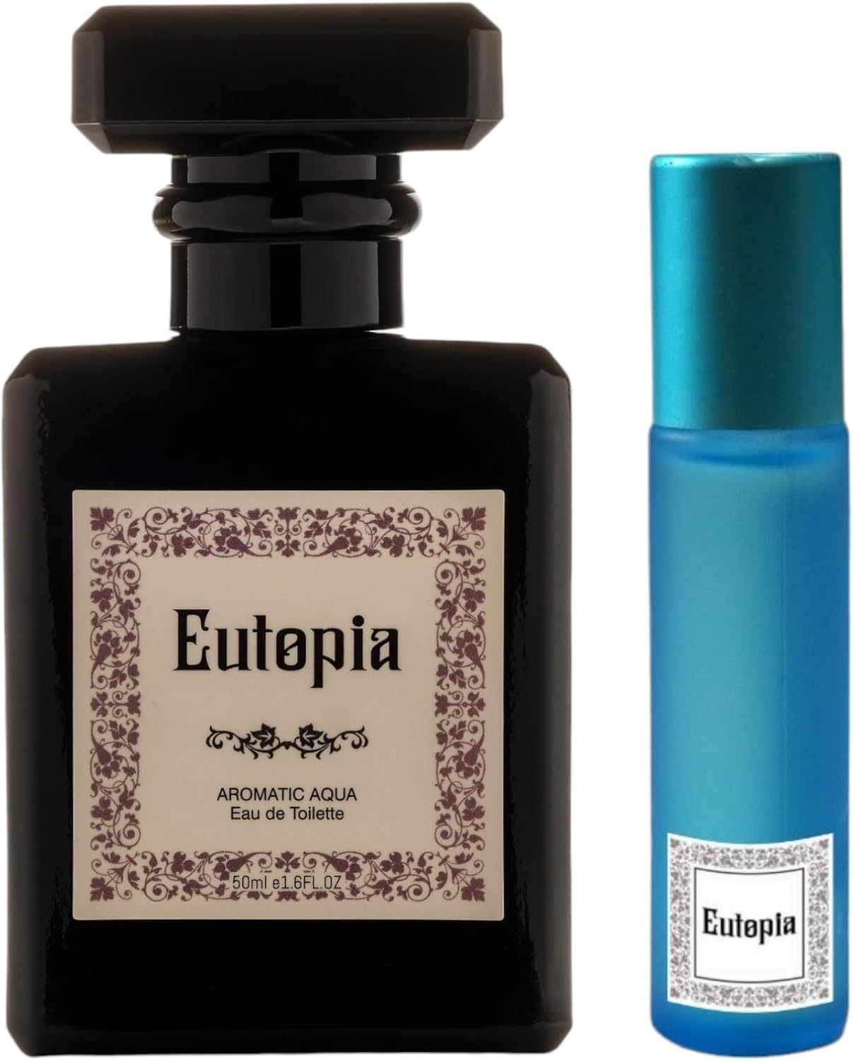 Eutopia Perfumes | Aromatic Aqua Set 50Ml Perfume + 10Ml Perfume Oil | Inspired by Vrsce-Dylan Blue | Unisex Spray Perfume