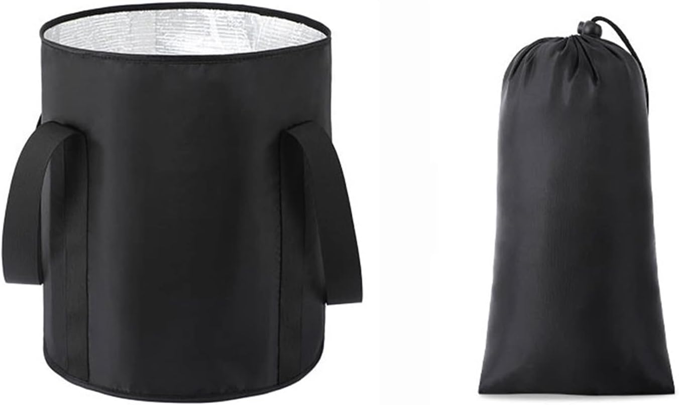 LKYJD Foot Bath Basin Portable Travel Collapsible Foot Basin Folding Foot Bath Tub Storage Bucket Soaking Feet Bucket for Camping Washing (Color : Pink A, Size : 31X36Cm)