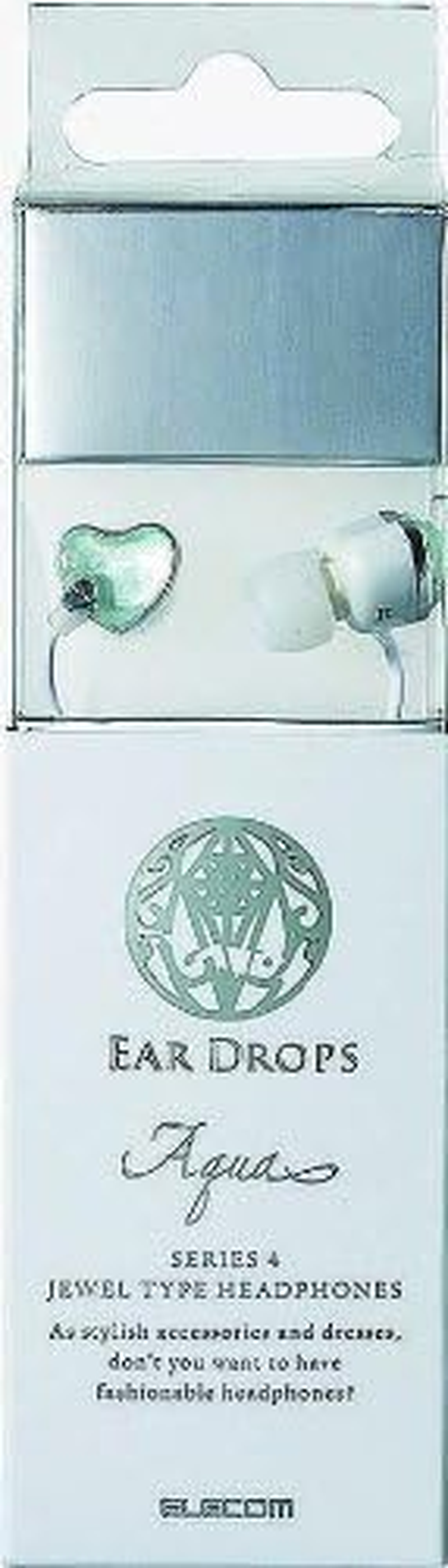 ELECOM In-Ear Headphones Ear Drops Aqua EHP-AIN90BU Blue image number 1