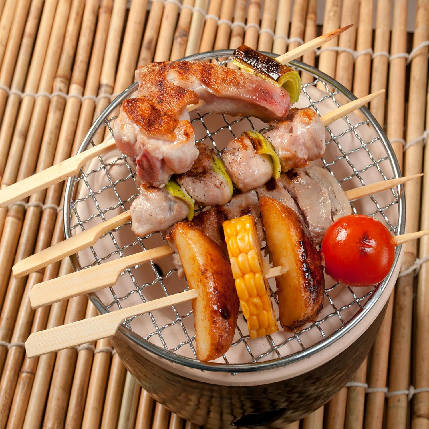 200 PCS Bamboo Skewers for Appetizers, Kabob Skewers, Skewers for Grilling, Bamboo Sticks for Fruit Kabobs, Charcuterie Boards Accessories (8 Inch) image number 4