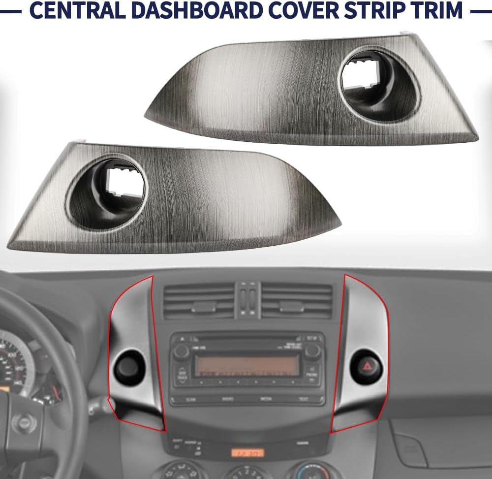 Magimaker Central Dashboard Cover Strip Trim Center Instrument Cluster Panel Trim 55413-42070-B0 55412-42060-B0 Compatible with Toyota RAV4 Base Limited EV Sport 2006 2007 2008 2009 2010 2011 2012 image number 1