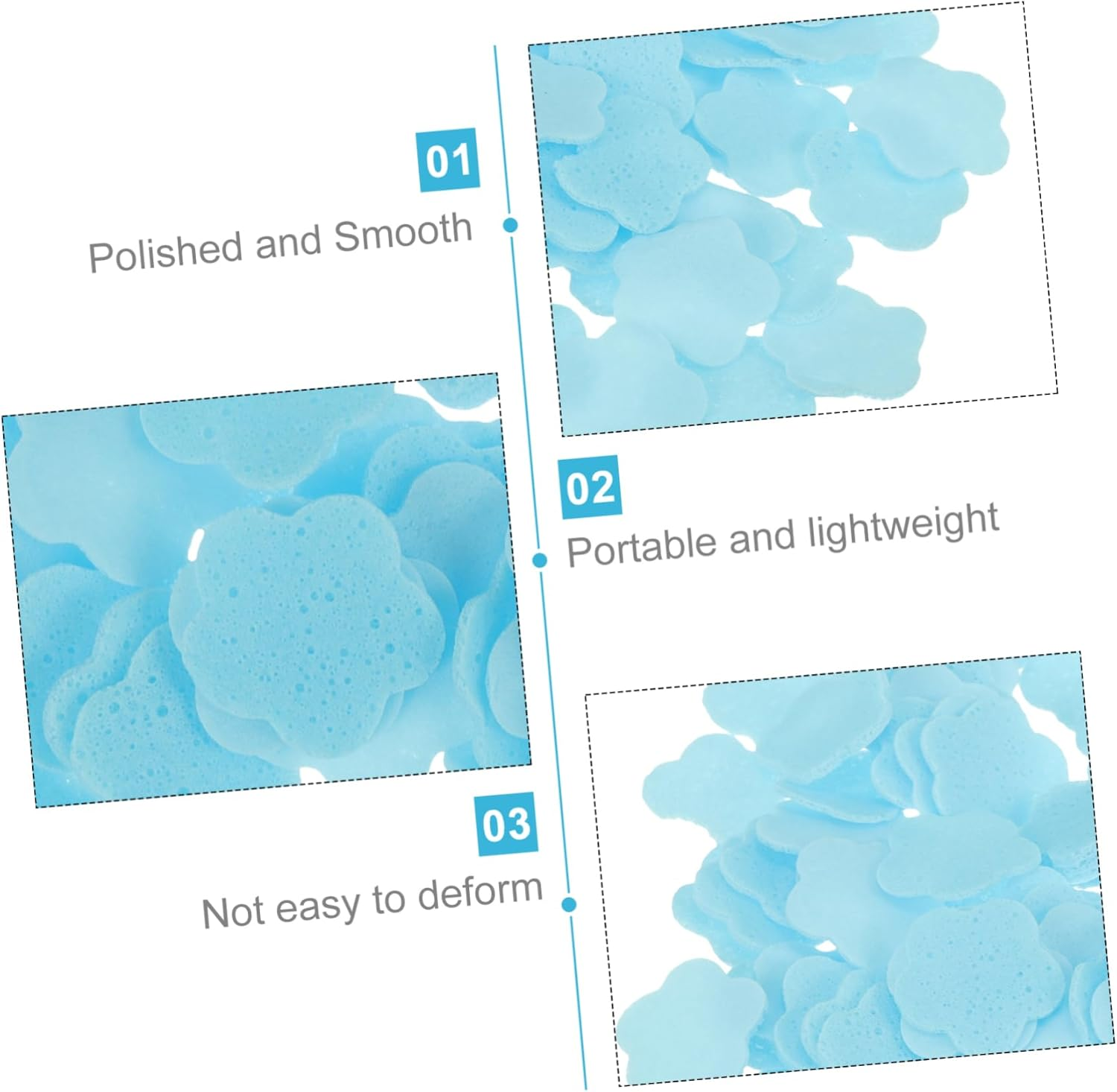 LIGHTAOTAO 1 Box Portable Bulk Soap Sheets Travel Hand Washing Soap Slices for Students and Blue Milk Scented Small Box image number 1