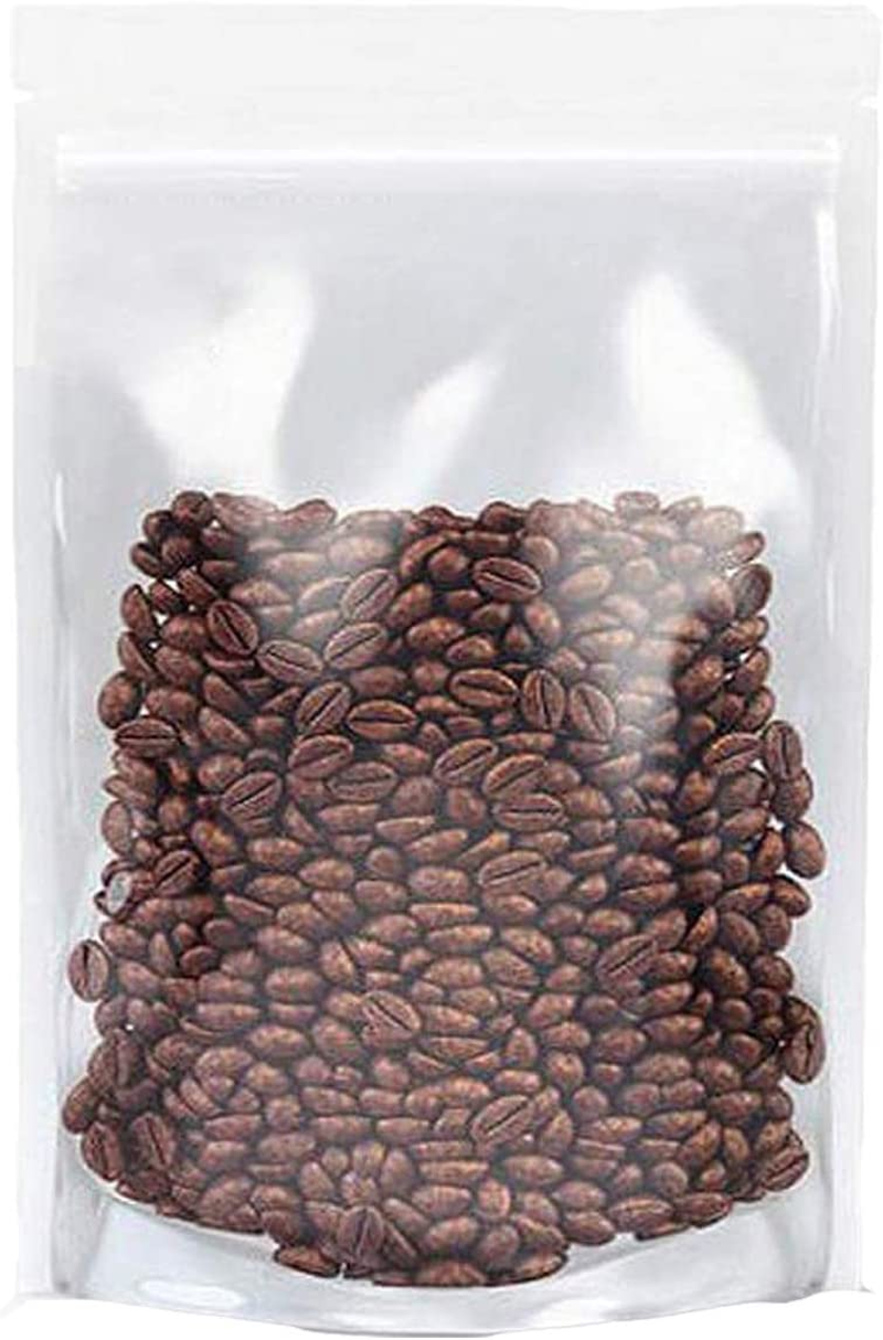 100PCS Lolly Food Bags, 14X20Cm Stand up Clear Pouches, Smell Proof Candy Storage, Reclosable Reusable Zip Lock Containers, Sealable Treat Bags for Snacks Beans Coffee image number 2