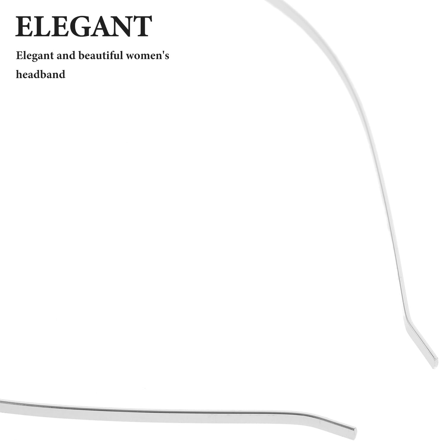 Partykindom 10 Pieces Hair Band for Girls Headband for Special Occasions Decorate Hair with Flowers or Jewellery Silver image number 3