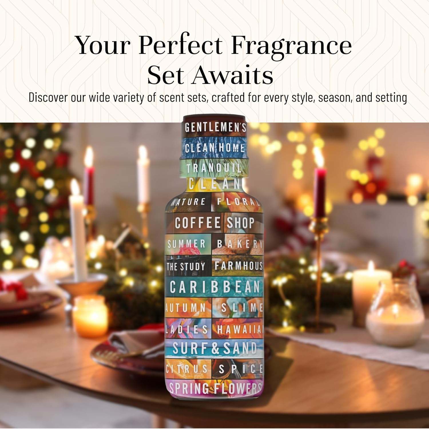 P&J Trading Christmas Set of 6 Premium Grade Fragrance Oils - Christmas Wreath, Mistletoe, Candy Cane, Gingerbread, Cinnamon, Cranberry - 10Ml Each image number 4