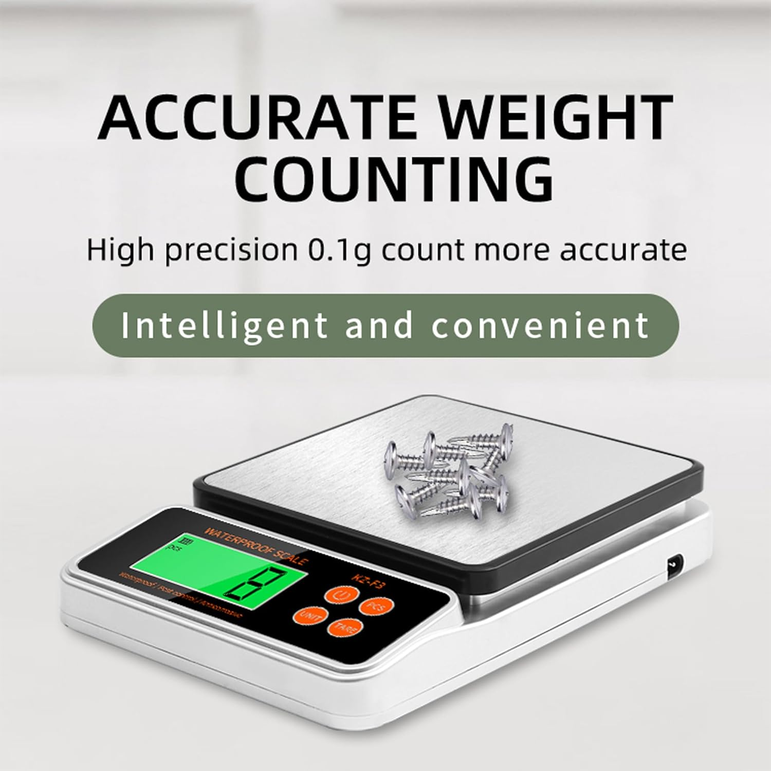 Salesbay Waterproof 10Kg/1G Digital Kitchen Scale Precision Gram Baking and Cooking Food image number 4