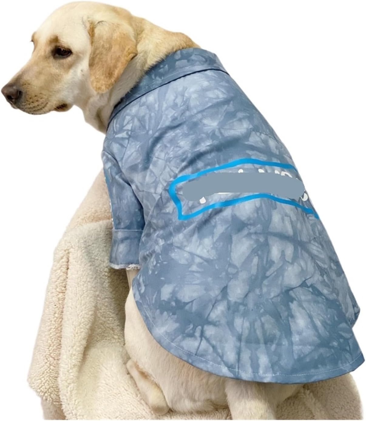Dog Clothes Large Dog Shirt Denim Jeans Coat Spring Autumn Dog Clothes Corgi Samoyed Husky Labrador Costume Apparel Warm (Color : Blue, Size : 11) image number 3