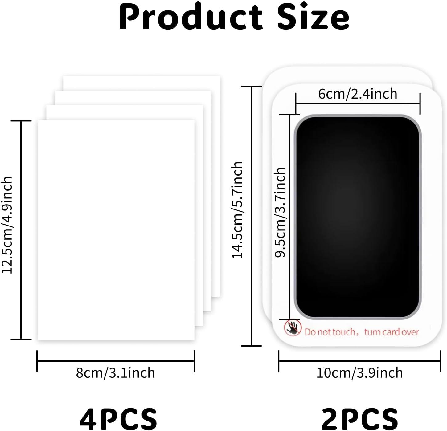 4-Pack Inkless Hand and Footprint Kit, Safe Mess-Free Ink Pad for Baby Handprints and Footprints, Dog Paw Print and Nose Print Kit, Perfect Baby Keepsake for Newborns and Pets (Jet Black)