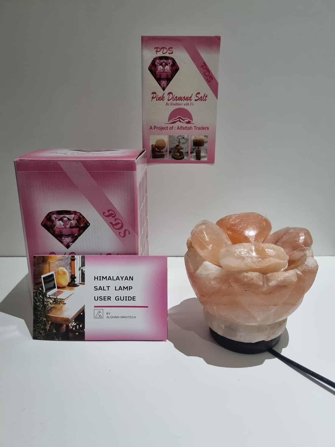 2-3 KG Himalayan Premium Heart Stylefire Bowl with Big Heart Chunks Salt Lamp 100% Authentic, Beautifully Hand Crafted Fire Bowl with Big Heart Chunks Comes with Complete Electric Fitting image number 3