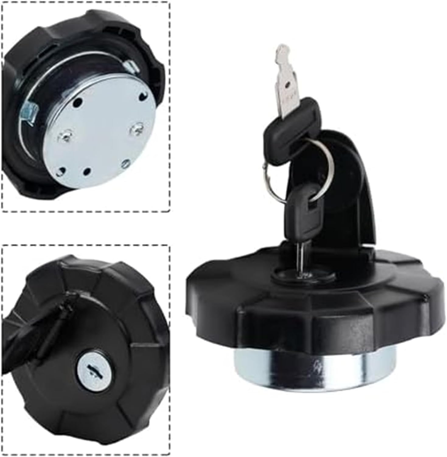 Clynex Fuel Cap Excavator Oil Tank Cover with 2 Keys Replacement, for Kubota, SVL75-2 KX91-3S U35- RD411-51122 Automotive Heavy Equipment Fuel Lid image number 6