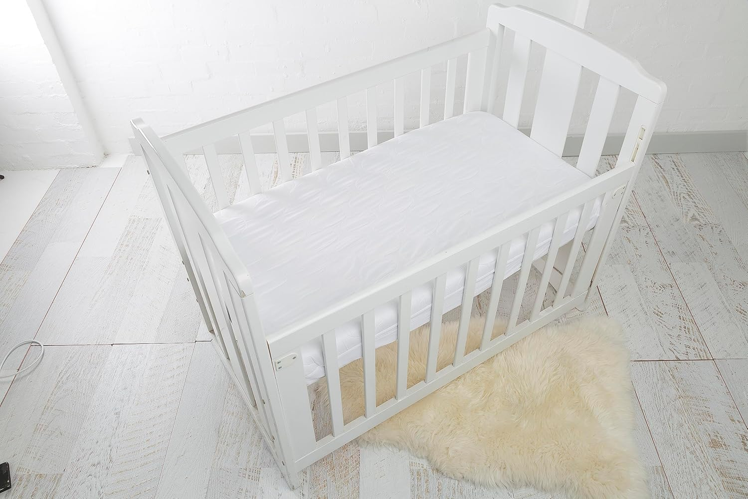 Sweet Dreams High and Dry Cot Mattress Protector, White