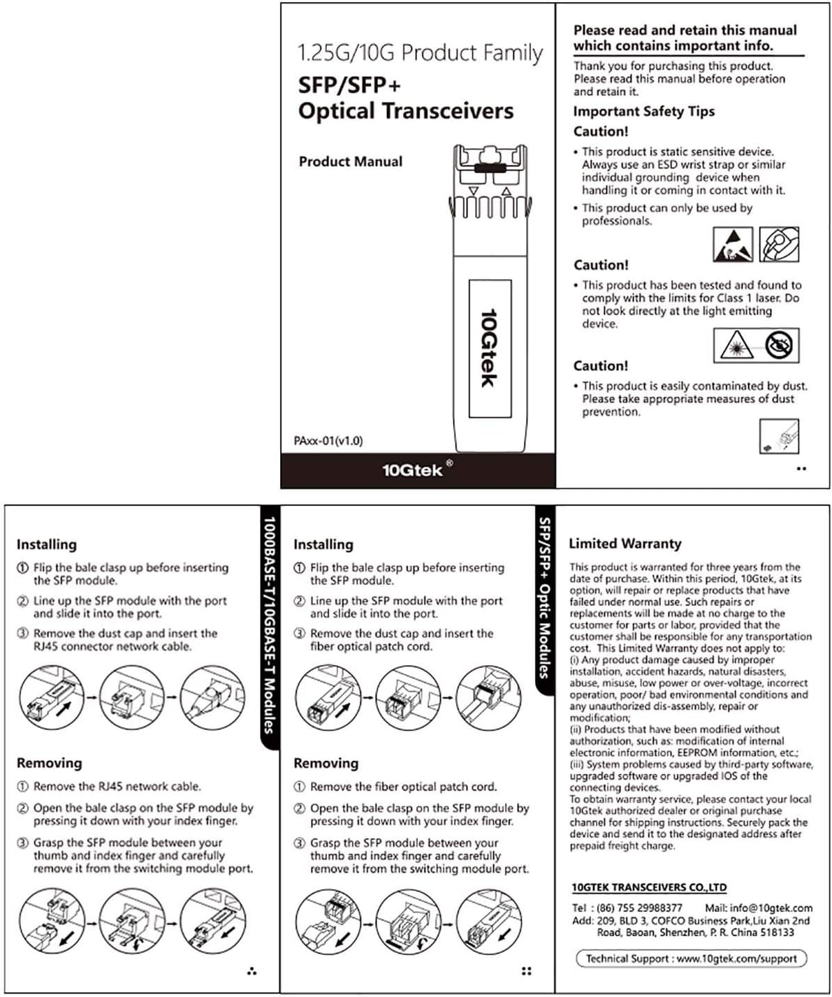 10Gtek for Cisco Transceiver, 10GBASE-LR Lite SFP+ IR Transceiver, SMF, 1310Nm, 2Km image number 3