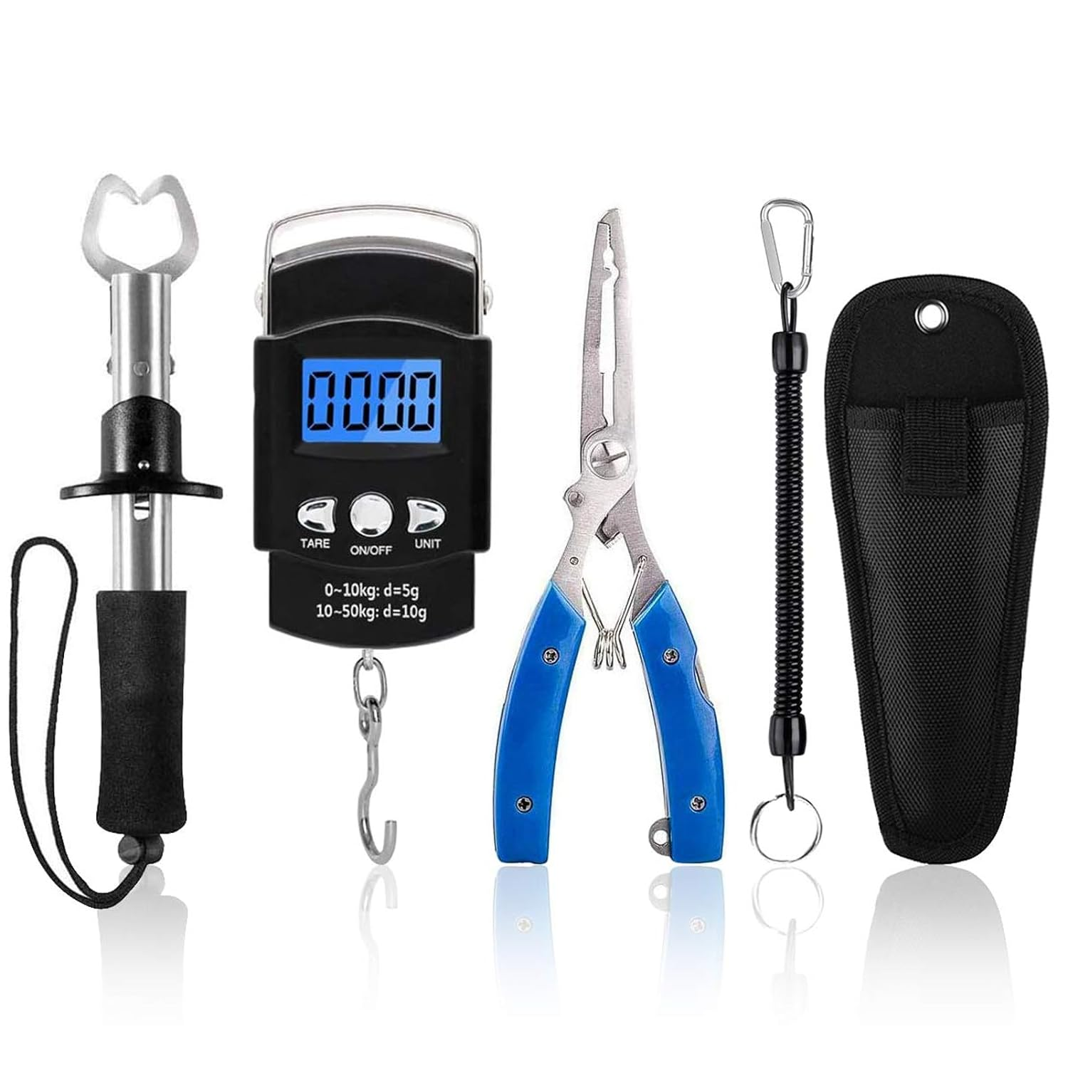 Fishing Tool Kit Fishing Pliers Fish Gripper Fishing Scale Fish Grip Tools Set Saltwater Resistant Fishing Gear image number 5