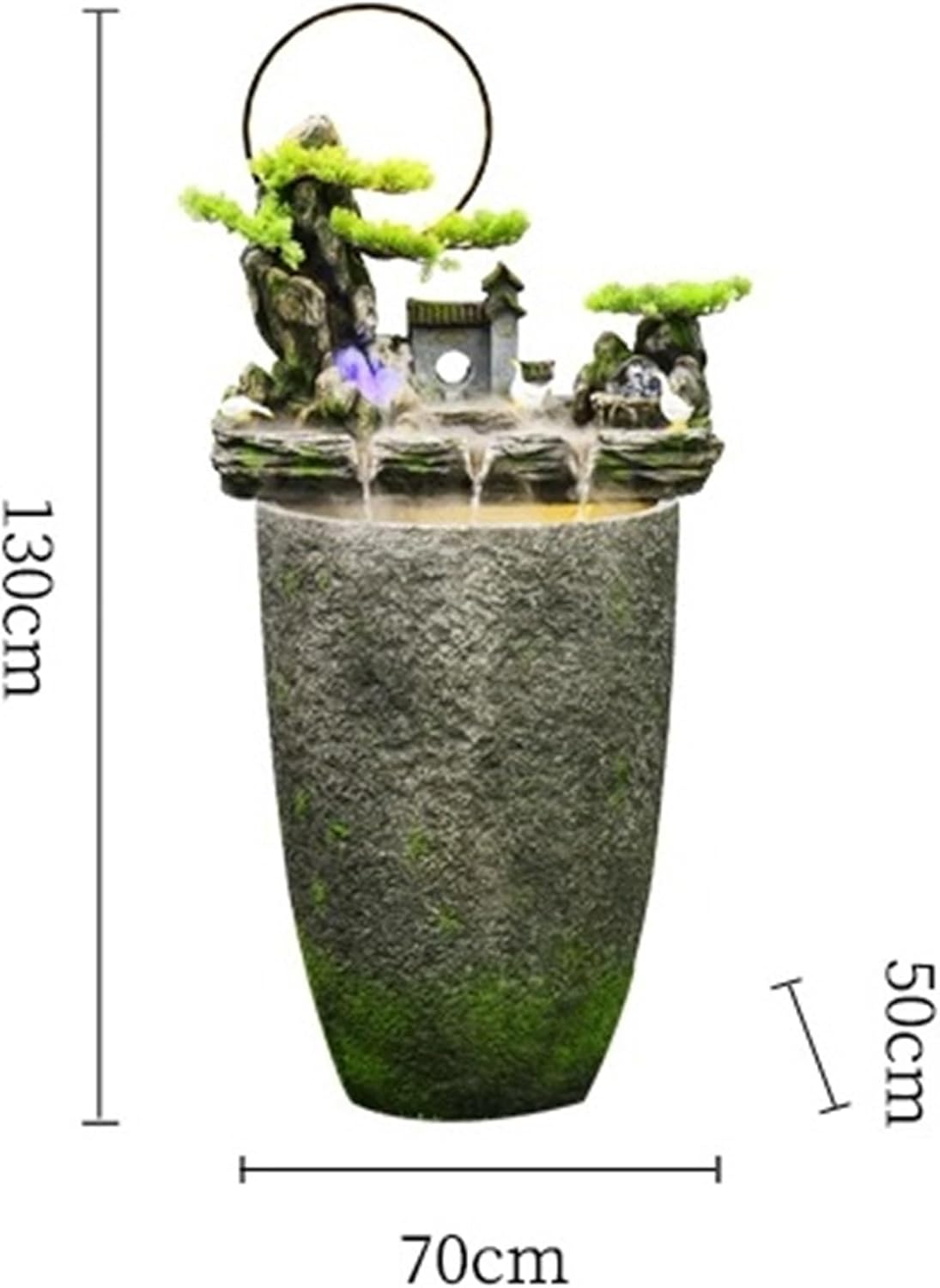 Outdoor Fountain Courtyard Rockery Water Fountain, Living Room Floor Decoration, Office image number 5