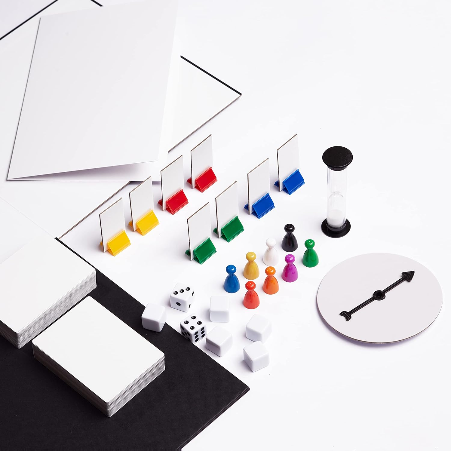 Create Your Own Board Game Set &ndash; DIY Game Kit with Blank Game Board, Game Pieces, Blank Cards, Dice, Spinner, Rulebook, Sand Timer &ndash; Complete Build Your Own Game Set for Family Board Games image number 4