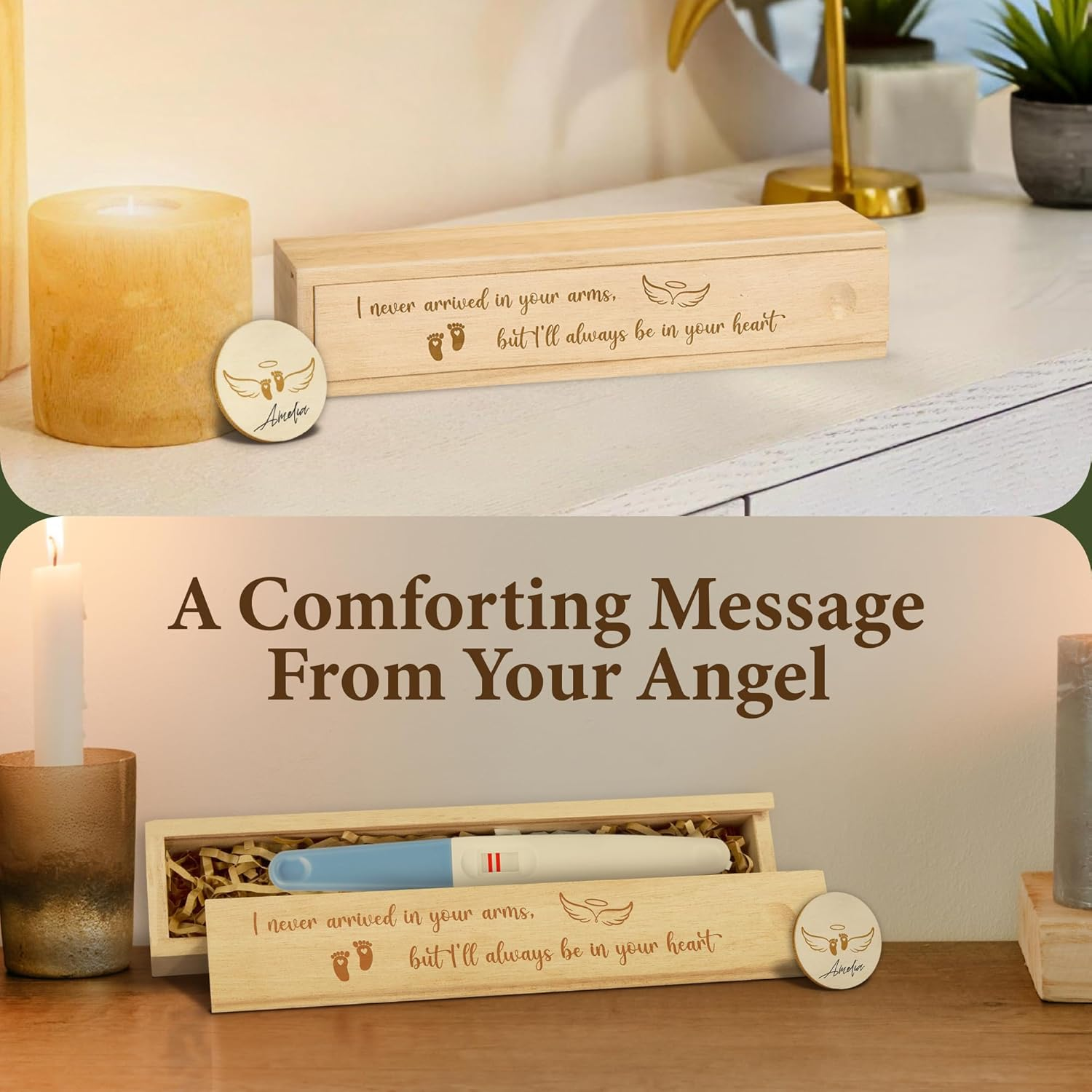 Miscarriage Gifts for Mothers - Mothers Day Gifts for Moms Who Lost a Baby, Gift for Miscarriages Loss of Baby Sympathy Gift, Infant Loss Test Keepsake Box image number 3