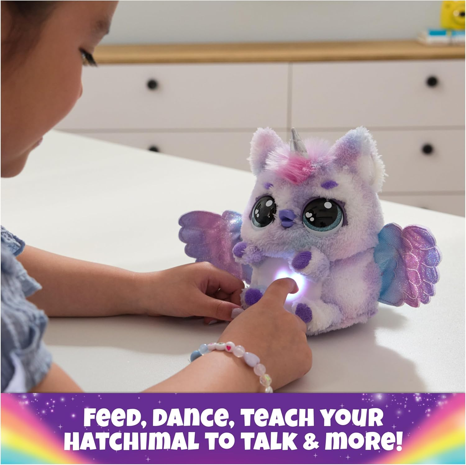 Hatchimals Alive, Mystery Hatch Pufficorn, Surprise Interactive Toy & Egg with Mist, Lights & Sounds (Styles May Vary), Kids Toys for Girls & Boys image number 6