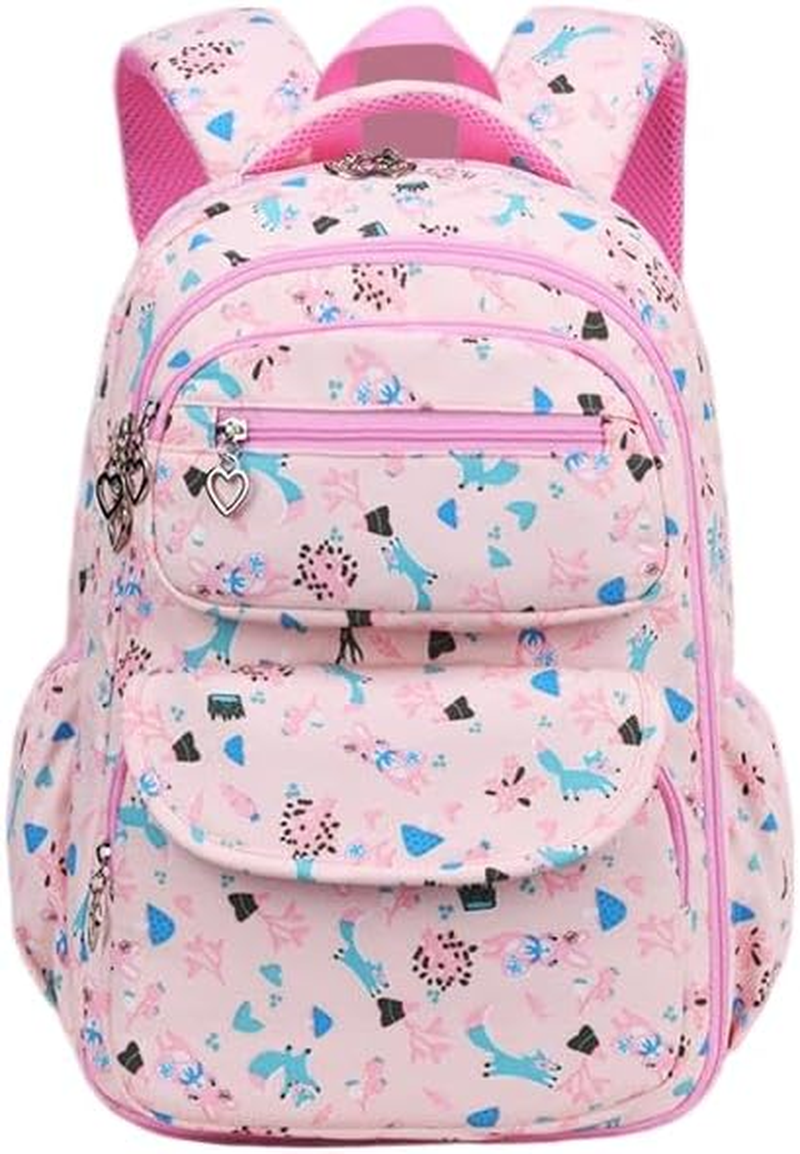 Cute School Backpack for Kids Girls Kawaii Bunnylightweight Waterproof Cute School Bookbag Elementary Schoolbag Ages 6-12,Refrigerator Style Door Opening image number 3