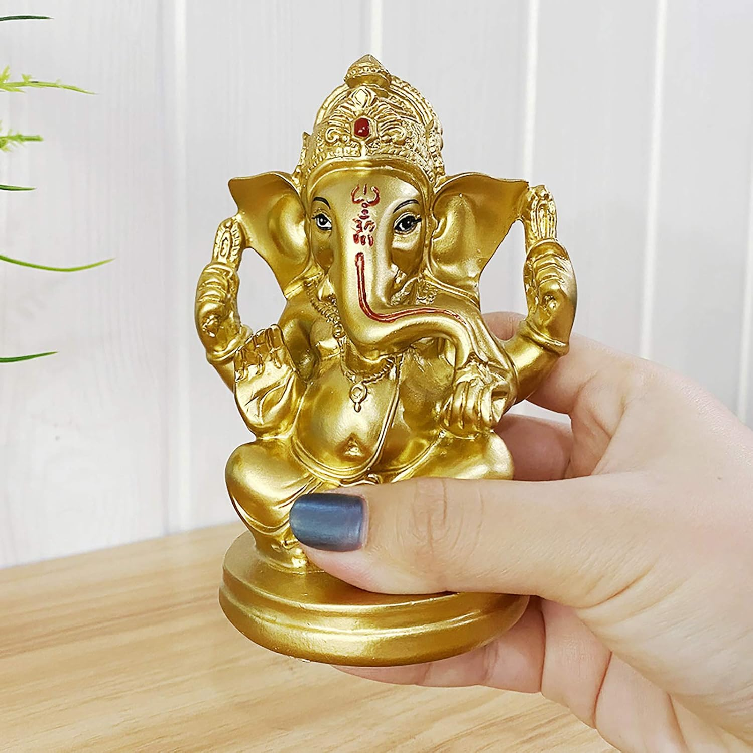 Bangbangda Hindu God Lord Ganesha Idol - Indian Ganesh Statue Sculpture India Murti Pooja Item Home Office Mandir Temple Puja Decor Yoga Zen Meditation Altar Shrine Kit Religious Gifts image number 5