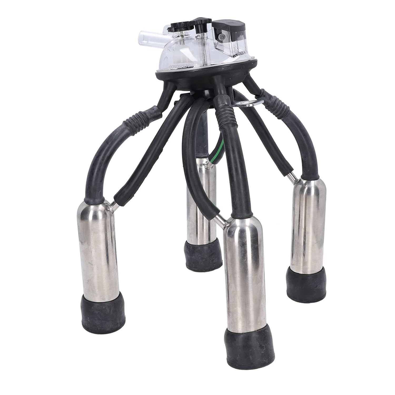 Asixxsix Cow Milking Cluster for Vacuum Pump Milking Machine, Cow Milker Claw Cluster with Silicone Liners, Stainless Steel Shells, Milker Claw Kit, Farm Supplies Accessories For image number 5