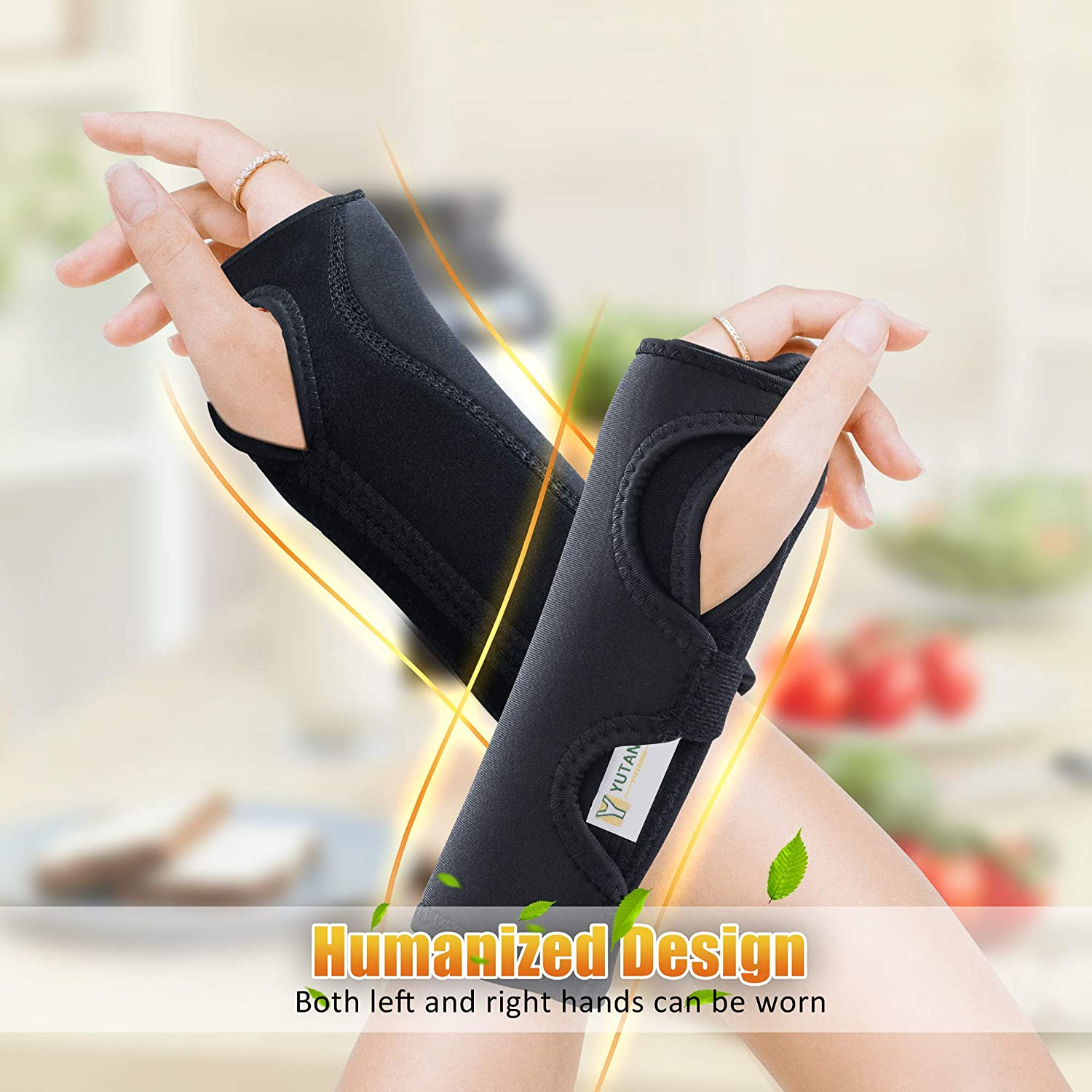 Updated 2021 Wrist Brace for Carpal Tunnel, Night Sleep Wrist Support Brace, Wrist Splint, Great for Wrist Pain, Sprain, Sports Injuries, Joint Instability, Suitable for Left and Right Hands