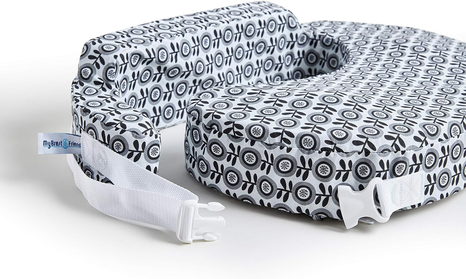 My Brest Friend Nursing Pillow - Midnight Poppy,Grey. Black