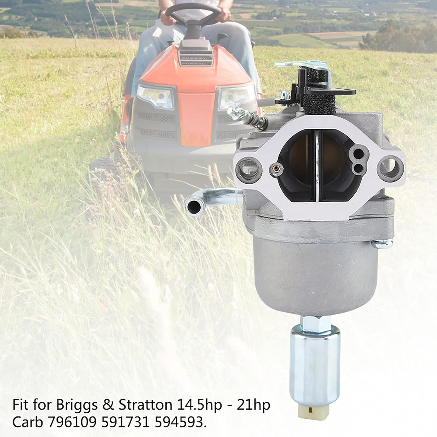 Metal Carburetor for 14.5Hp ‑ 21Hp Carb 796109 591731 594593 Stable Fuel Air Mixing Engine Carb Carburetor with Gasket Replacement Parts image number 6