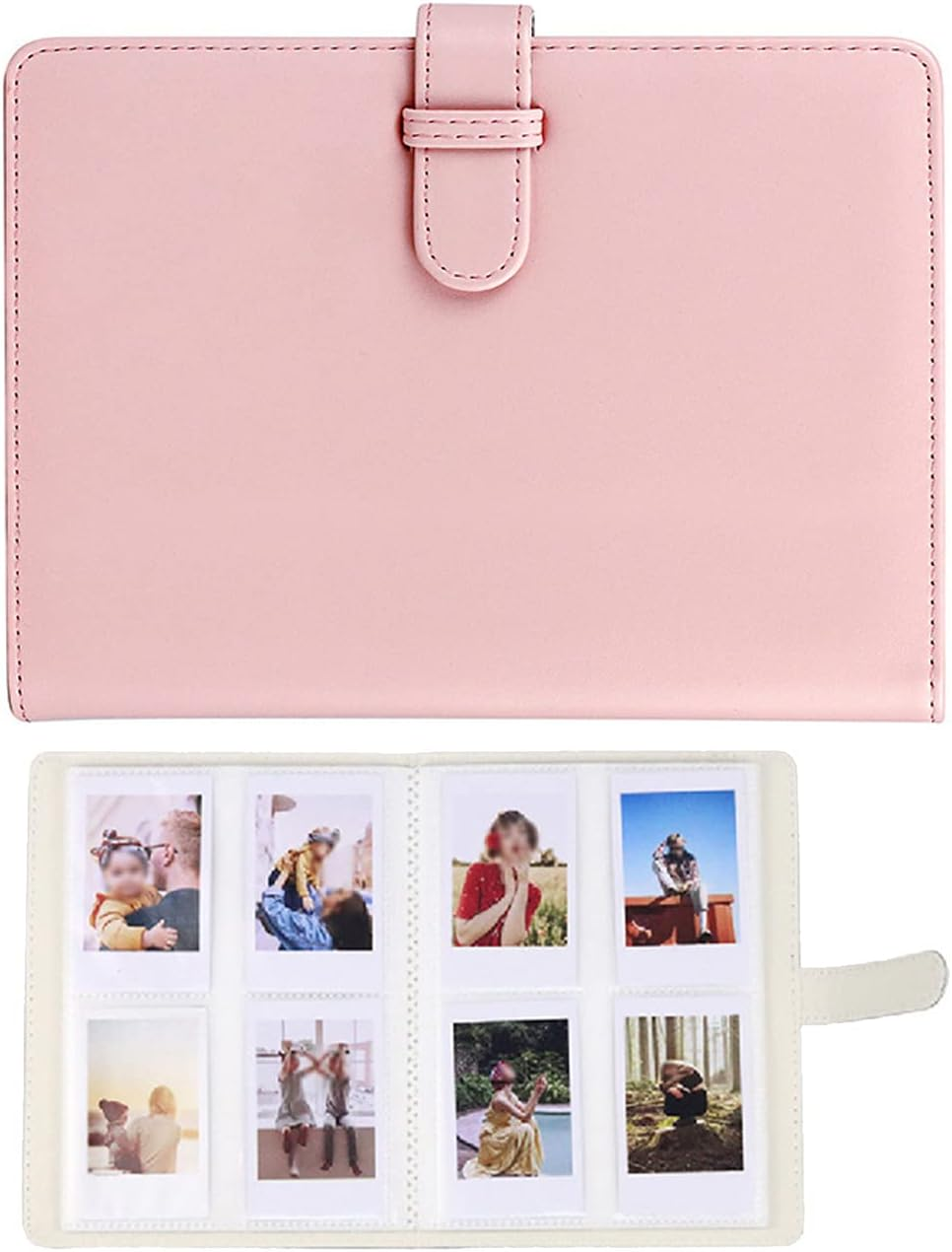256 Pockets Photo Album, Mini Instant Photo Album Picture Case for Fujifilm Instax Film 7 8 9 11 Instant Cameras, 3 Inch Card Binder Pockets Photo Card Binder, Family Albums for Polaroid Kodak HP(PK)