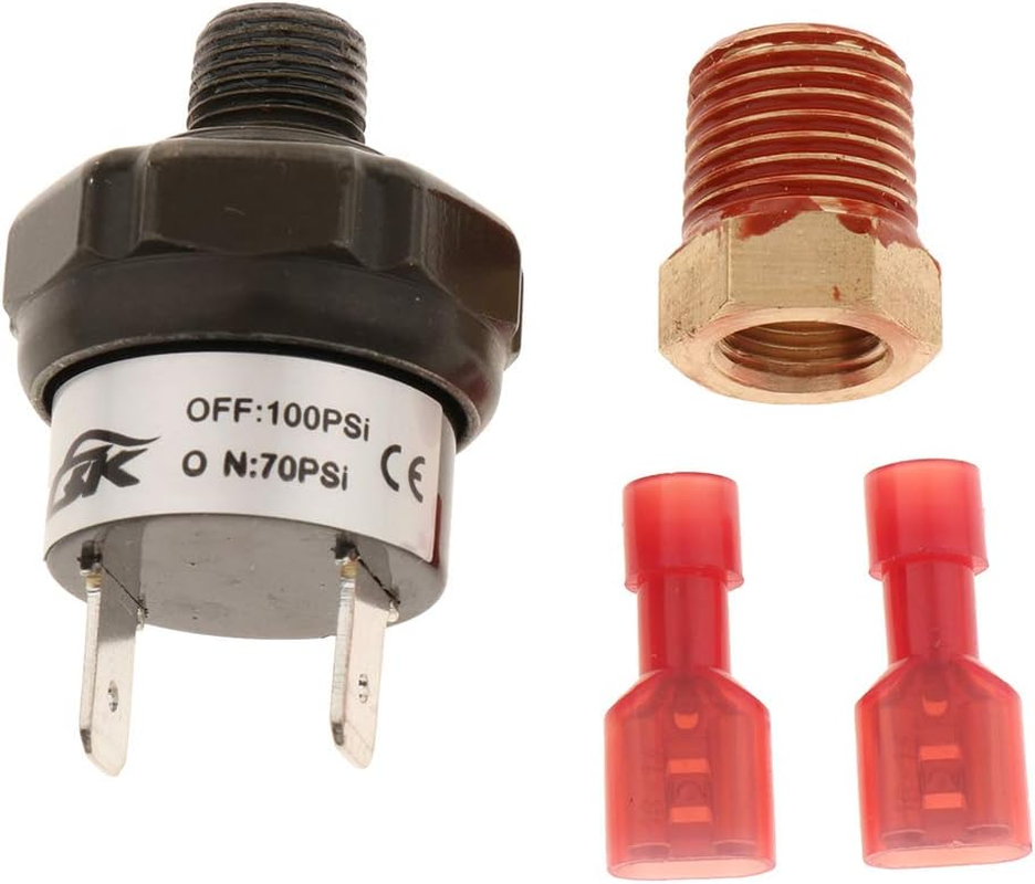 12V Heavy Duty 70 PSI Pressure Switch Valve Tank Mount for 12 Volt Compressor Air Horn Presssure image number 4