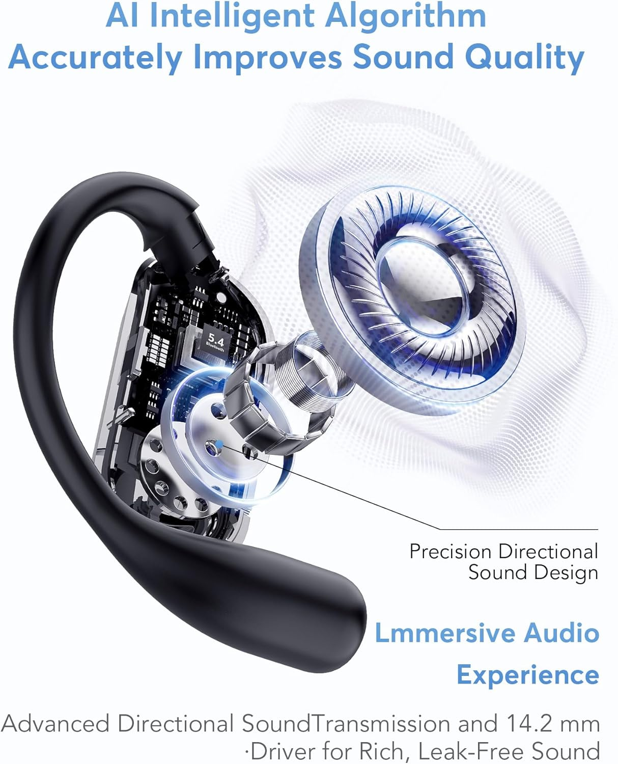 AI Language Translation Earbuds Real-Time, 144 Languages & Accents, Audifonos Traductores Ingl&eacute;s Espa&ntilde;ol, Compatible with Ios & Android, Ideal for Travel, Business, Learning (Deep Black) image number 6