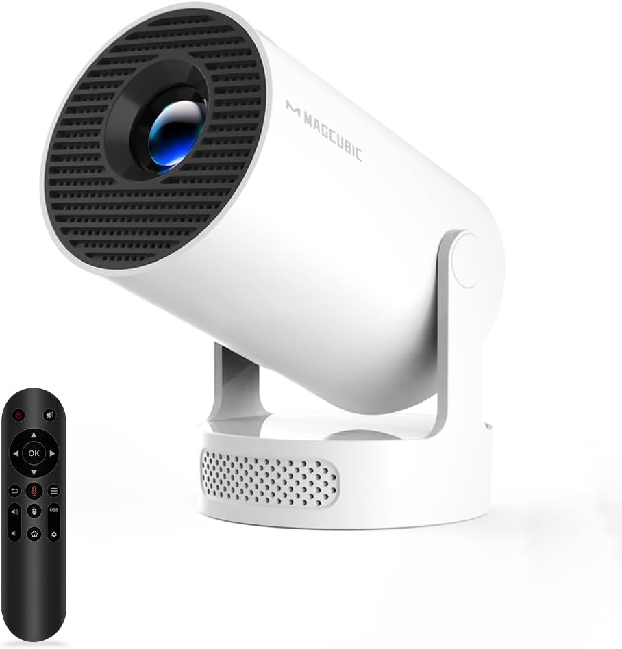 Mini Projector 4K Support with Wifi 6 and Bluetooth 5.4, 5W Soundbase Speaker, Auto Vertical Keystone 180&deg;Rotatable Portable Proyector for Home Bedroom Outdoor (5W Speaker & Manual Focus) image number 6