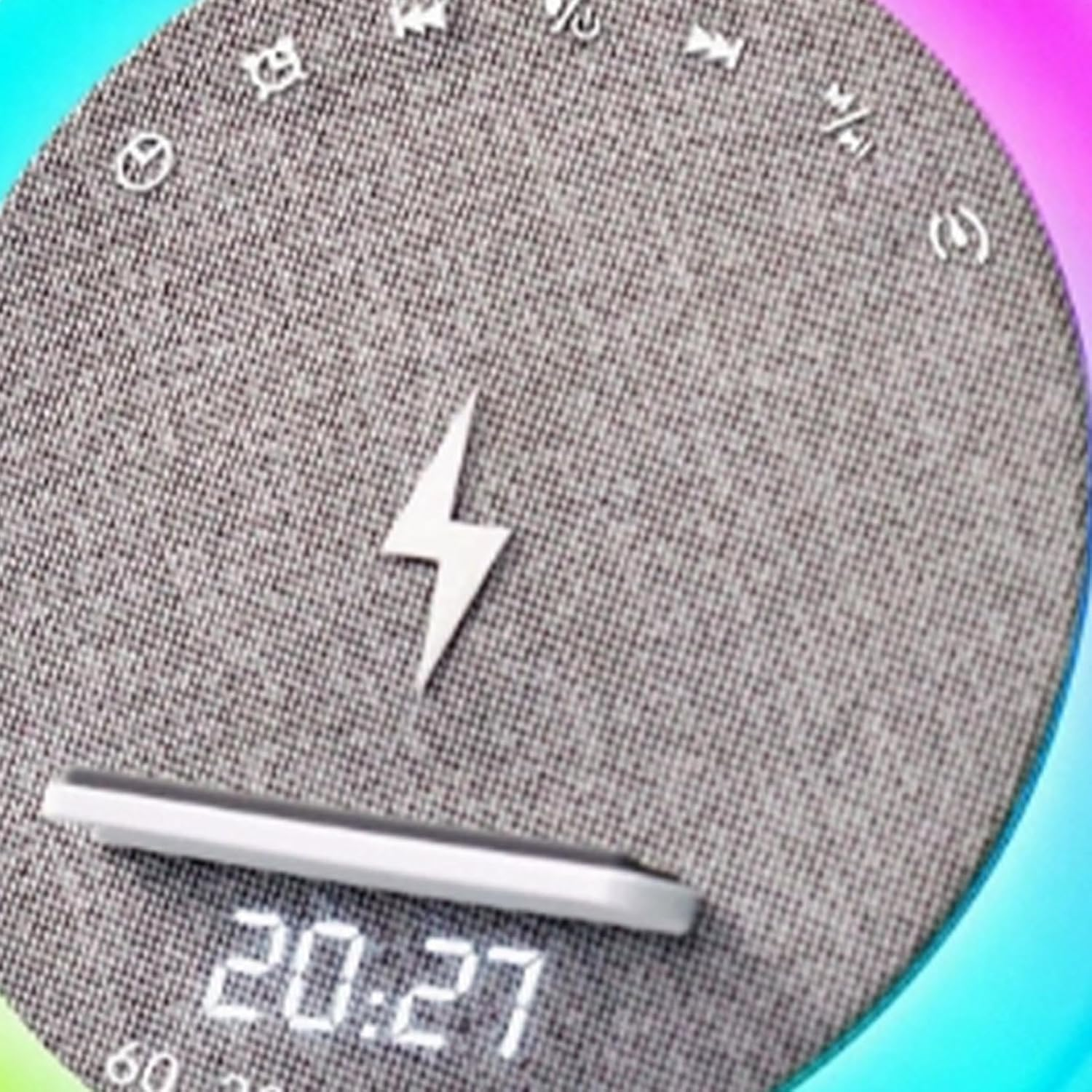 Buhygn Portable Wireless Speaker,Fast Charging with White Noise Night Light - 4-In-1 Cell Phone Wireless Charger Speaker - for Home Office Dorm Apartment Bar Travel Men Women Birthday Christmas