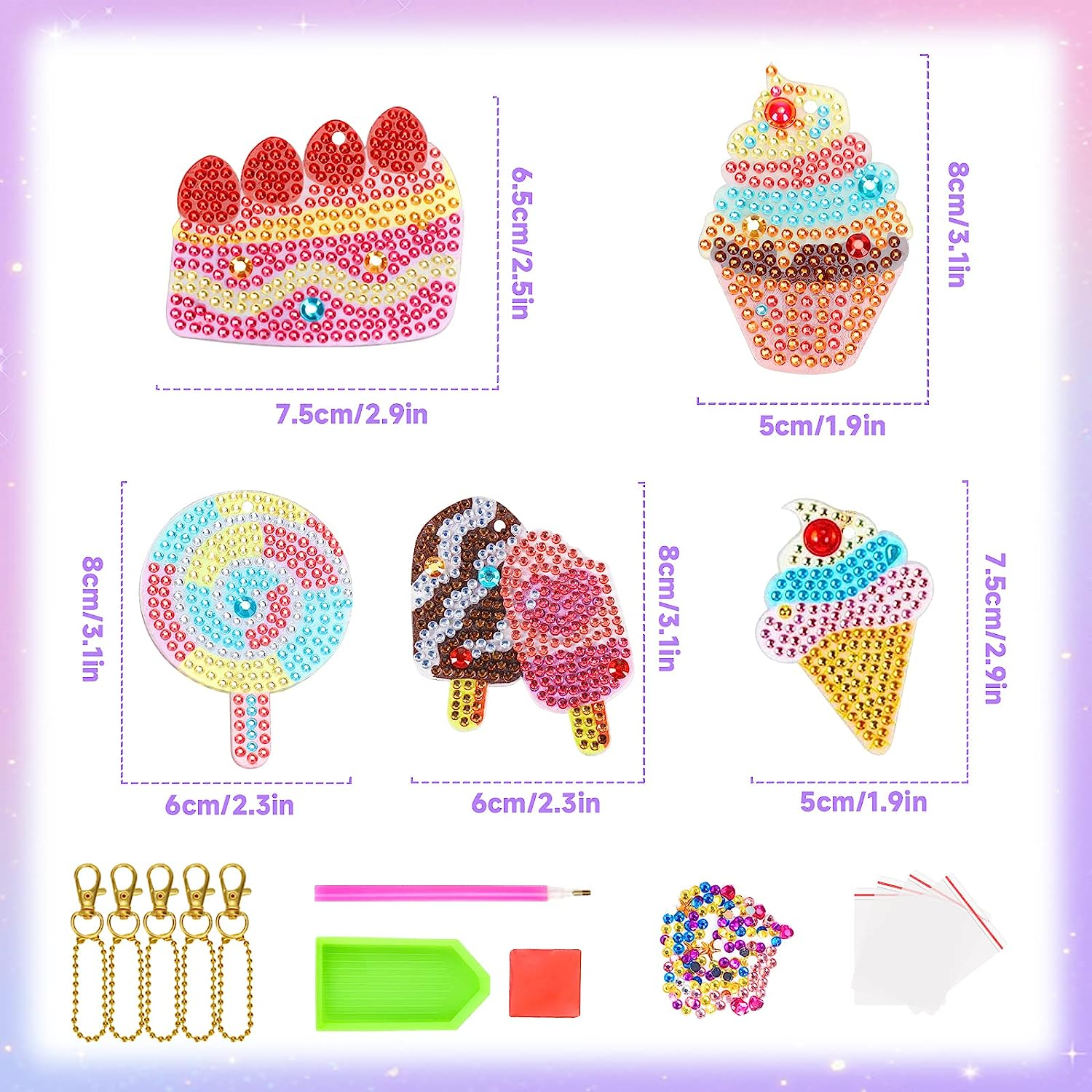 Gifts for 6-10 Year Old Girls - Craft Kits, Diamond Art Painting Mosaic Kits for Kids - Toys and Birthday Presents for 7-12 Year Olds