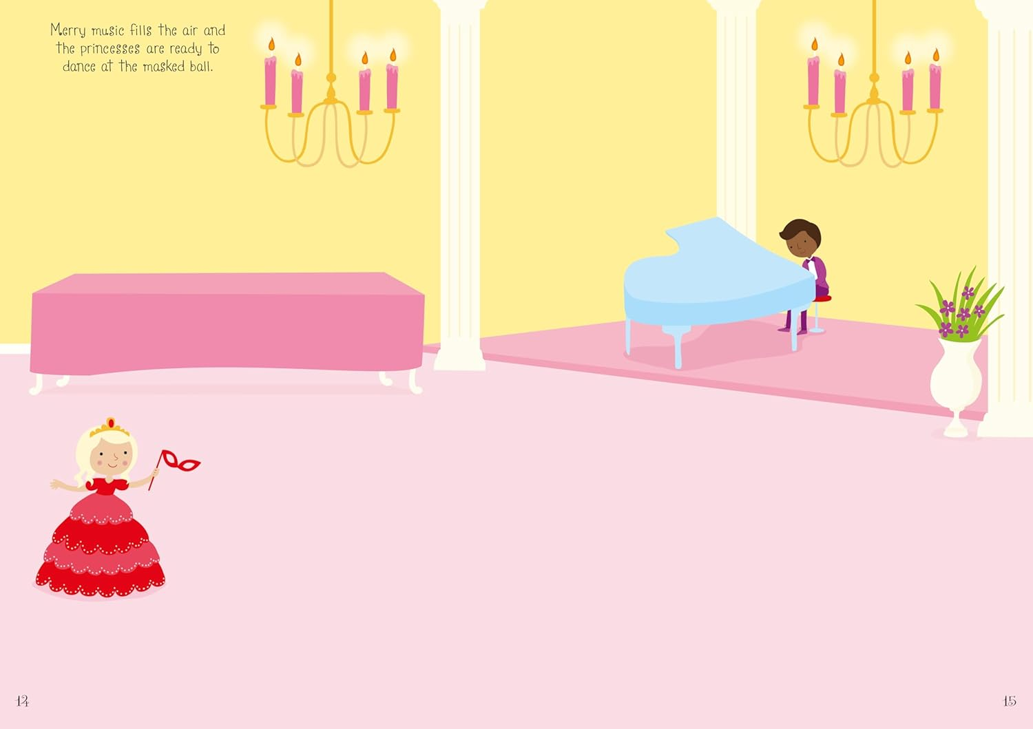 Usborne Sparkly Princesses Sticker Book image number 3