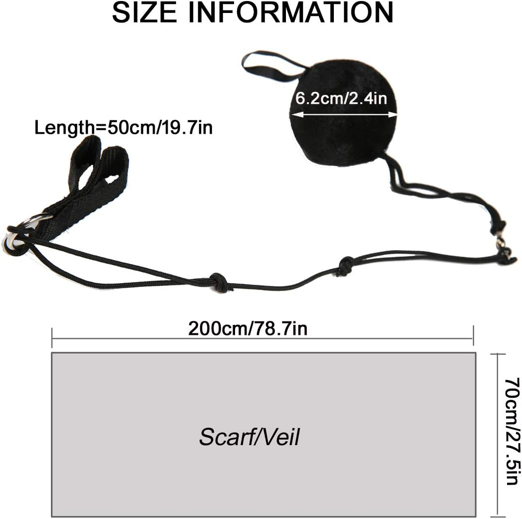 2Pcs Silk Veil with Poi Ball Belly Dance Poi Streamer Throw Ball in Haka Dance and Polynesian Dances