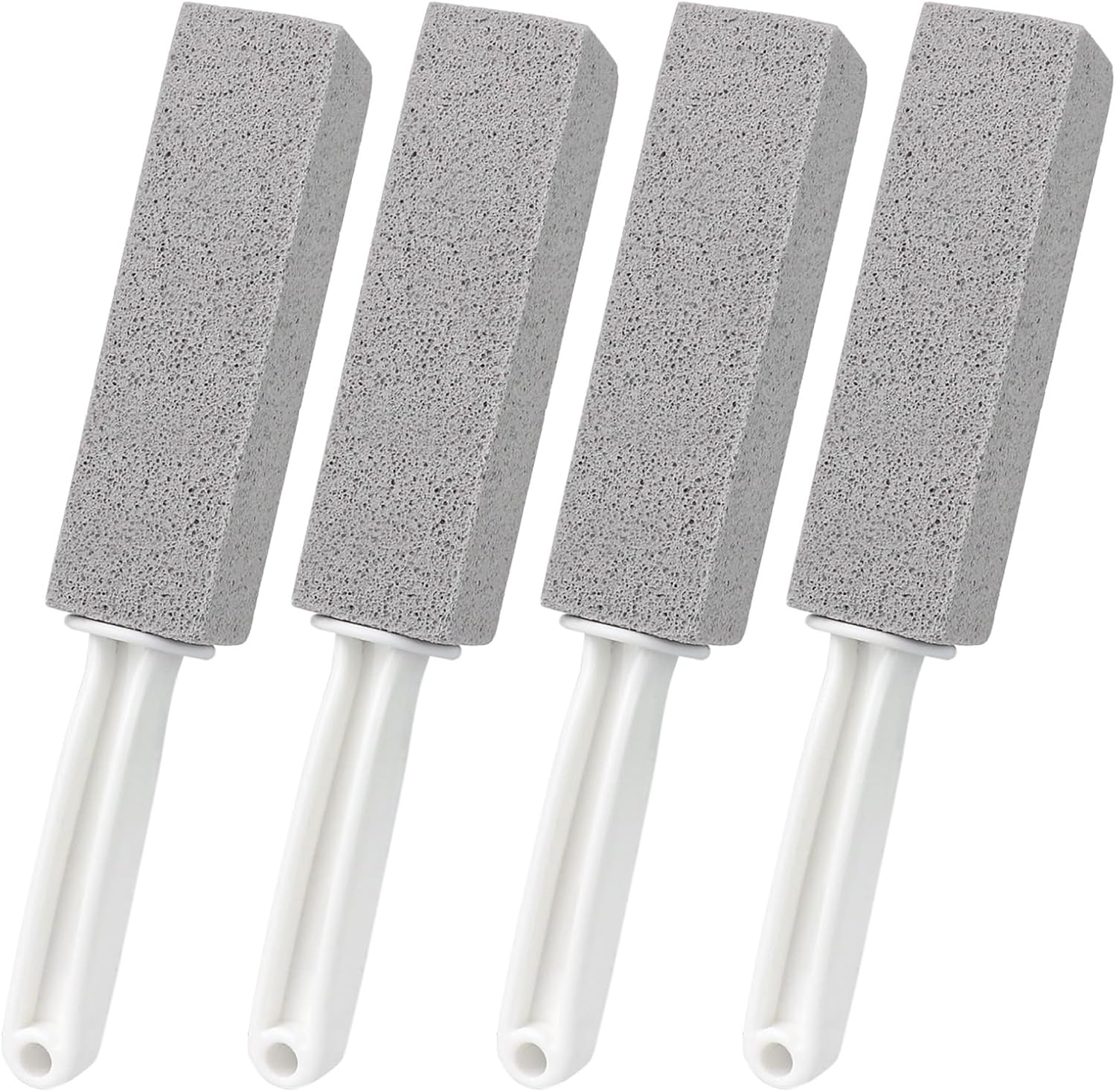 4 Pack Pumice Cleaning Stone with Handle, Toilet Bowl Cleaner Toilet Brush with Non-Slip Long Plastic Handle for Kitchen/Bath/Pool/Household Cleaning image number 3