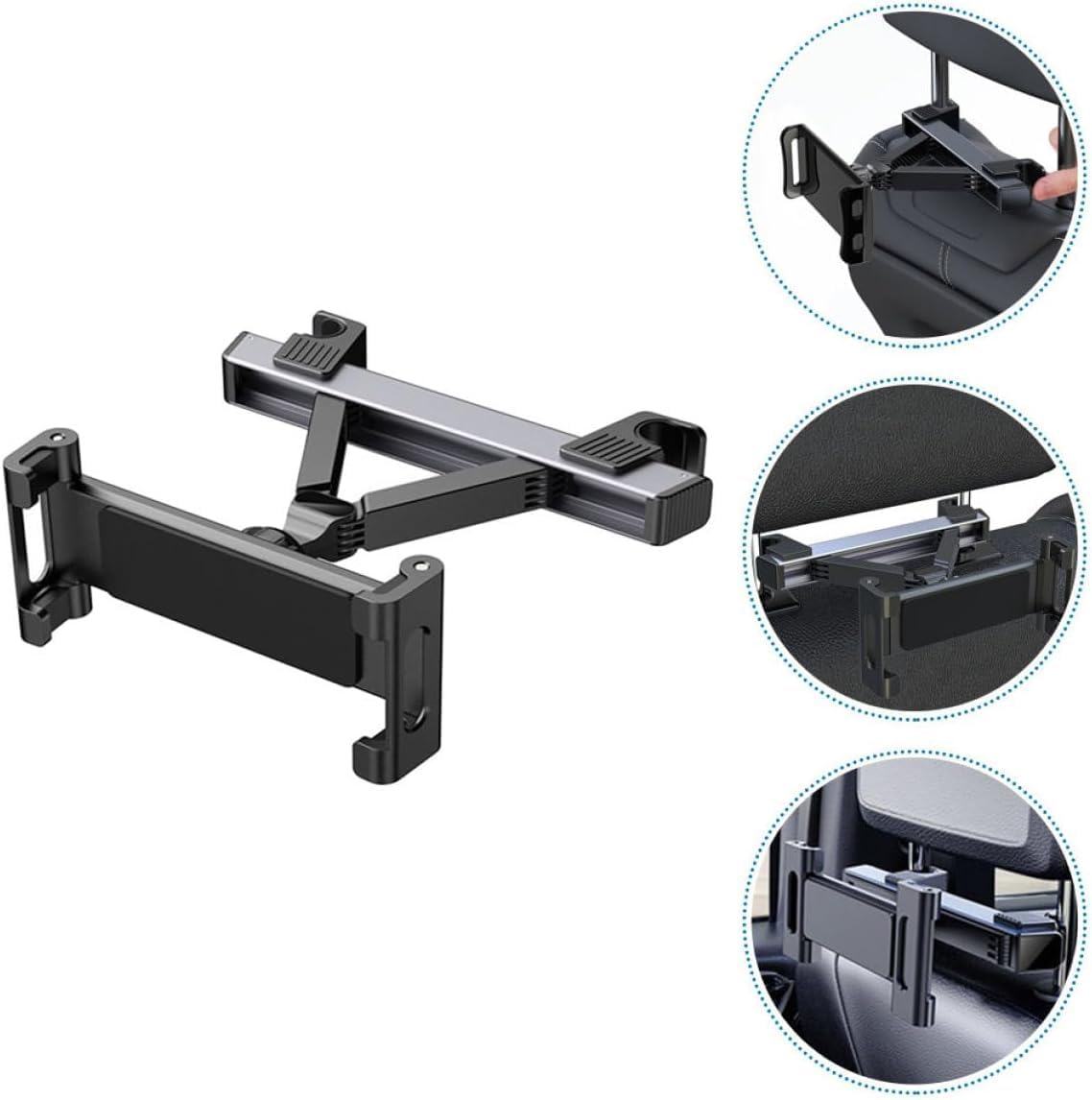 Car Rear Seat Phone Holder Tablet Bracket, 1Pc Triangular Retractable Arm Headrest Tablet Holder, Car Rear Seat Phone Holder Universal Tablet Bracket Headrest image number 5
