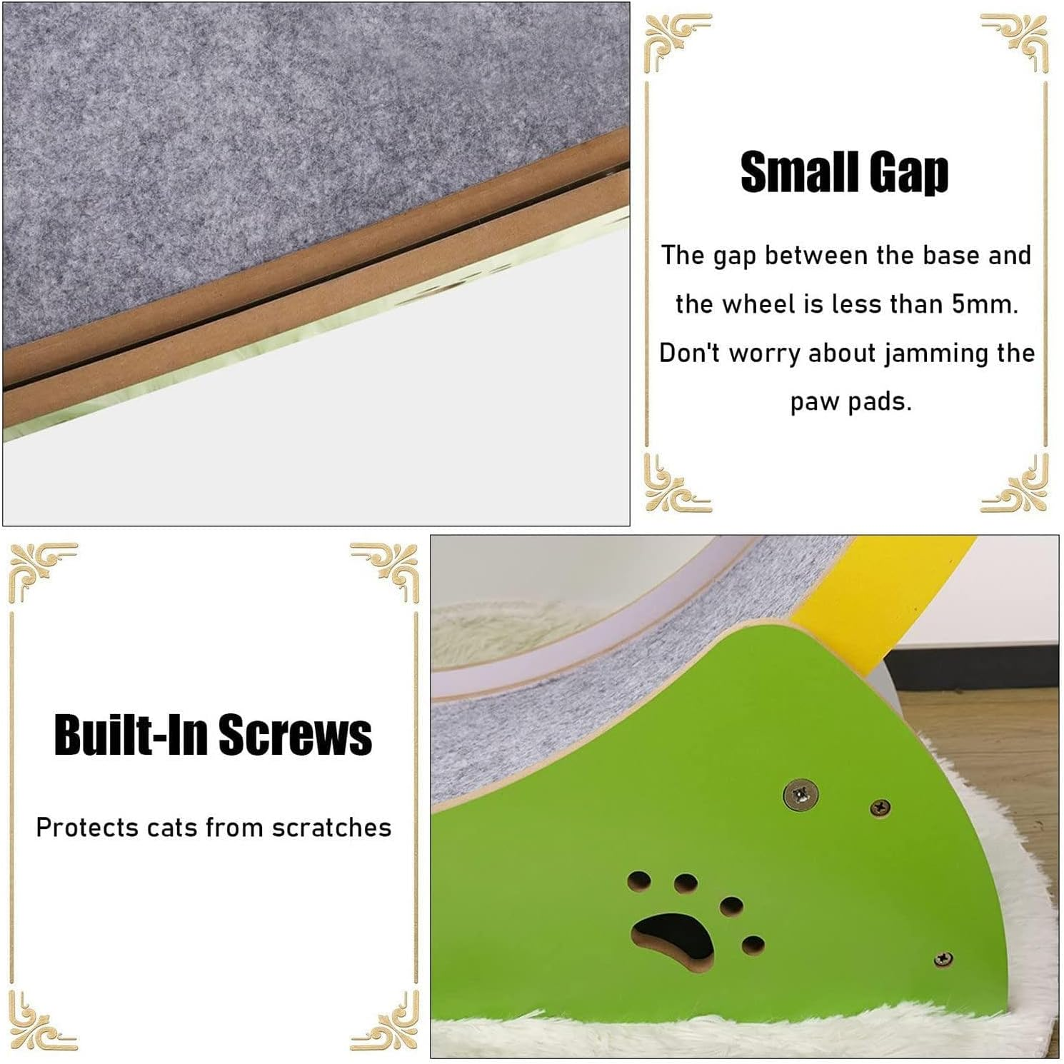 Cat Wheel Cat Running Wheel Cat Wheel Roller Mute Cat Treadmill Cat Exercise Wheel Cat Fitness Cat Toy Goods Lightweight Cat Wheel Toy for Physical Activity image number 6