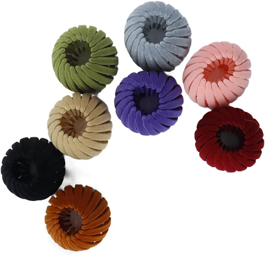 Orivin 8 PCS Elegant Bird Nest Hair Clips, Expandable Knot Maker for Women, Hair Accessories for Women, Flexible Ponytail Holder