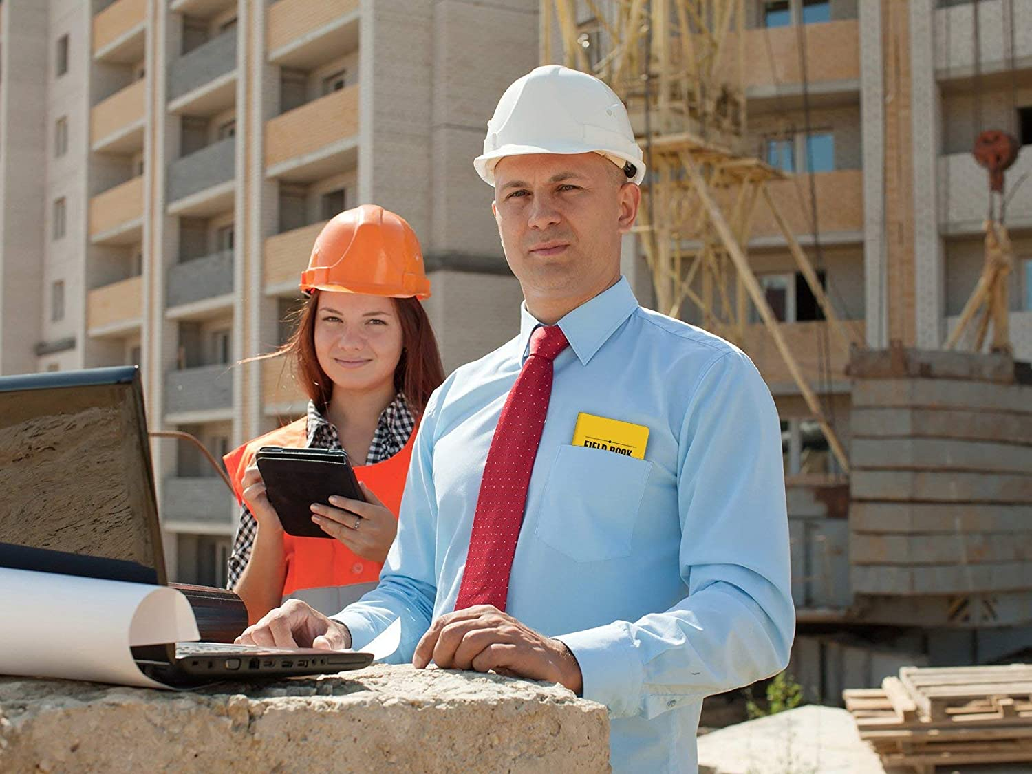 Field Notebook - 3.5"X5.5" - Combination of Kraft, Black, Orange, Yellow - Dot Graph Memo Book - Pack of 5 image number 4