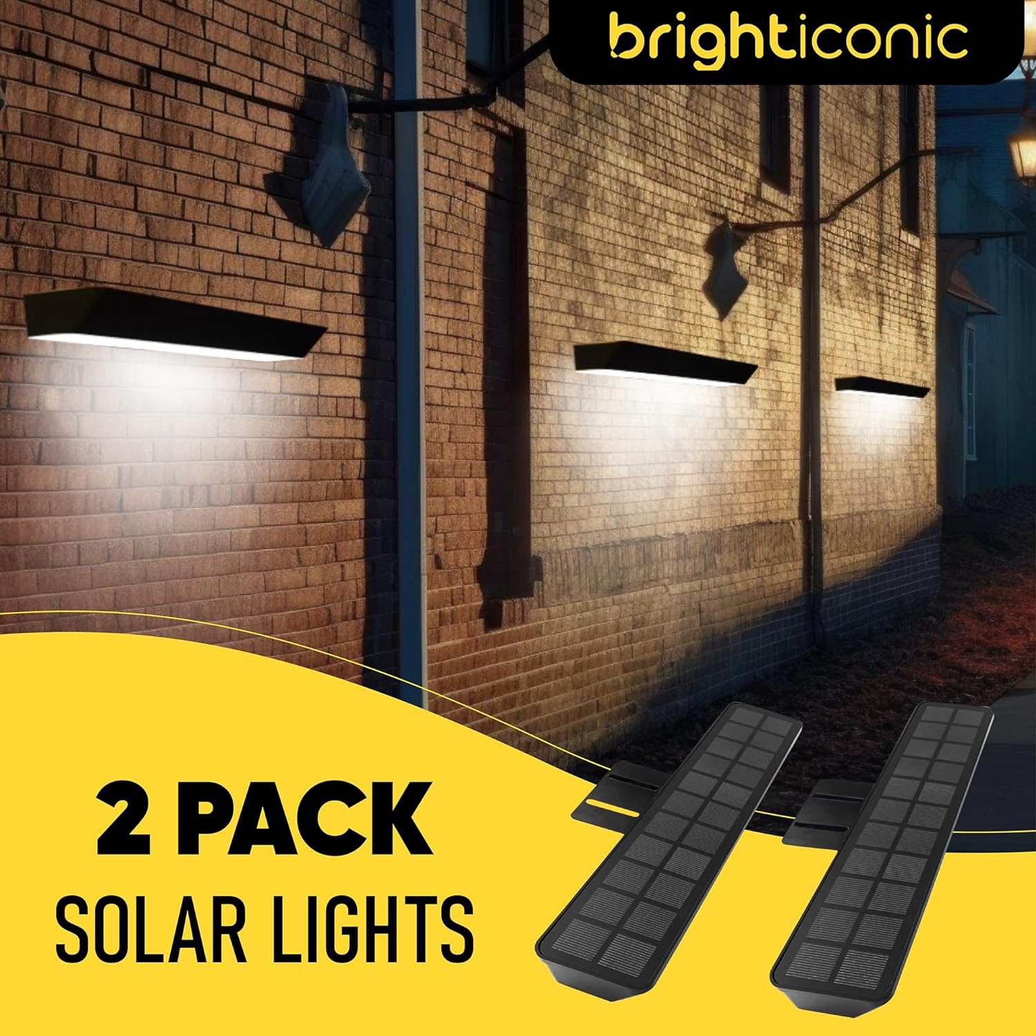 BRIGHTICONIC Solar Sign Lights Outdoors Wireless Real Estate Agent Sign Post Board Lighting Solar LED Signboard Lights Gifts for Real Estate Agents for Lease Coming Soon 2 PACK BLACK - Black - Cw image number 4